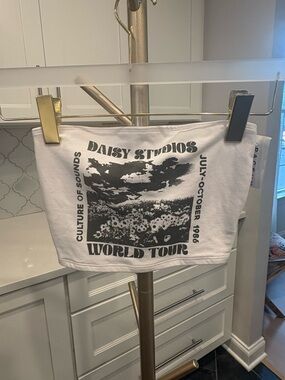 PacSun White Daisy Studios World Tour Tube Top